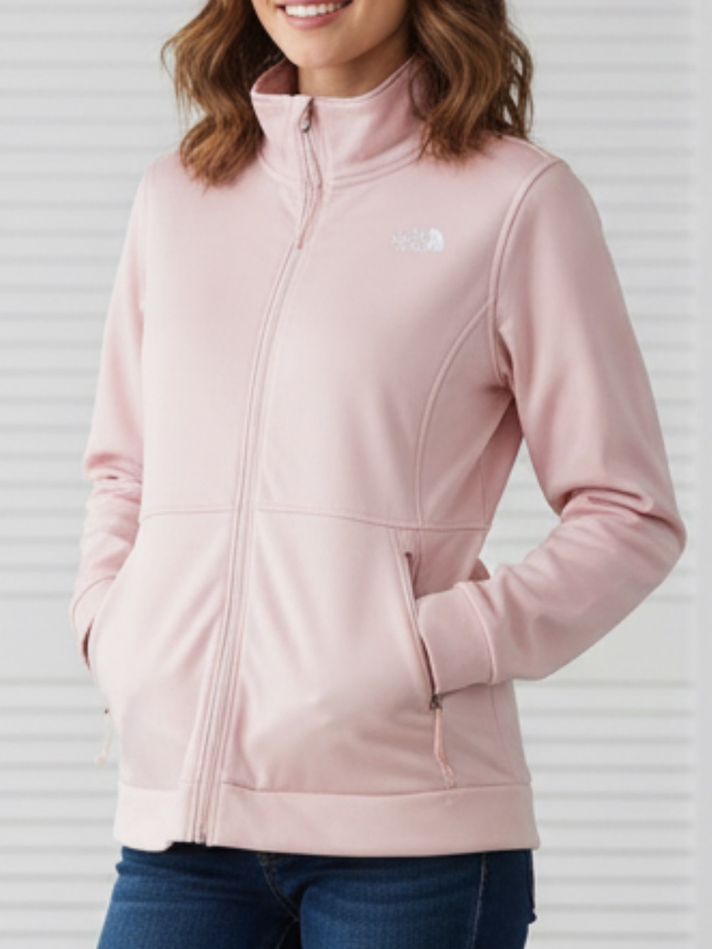 The North Face Women's Light Pink Zip Up Jacket